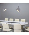 E14 Pendelaufhängung mit grauem Aluminiumschirm - Ø18cm, 1 Meter Kabel, max. 60W, ohne Leuchtmittel