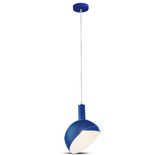 Blaue E14 Pendelaufhängung mit Aluminiumschirm - Max. 60W, Ø18cm, IP20, 5 Jahre Garantie