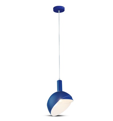 Blaue E14 Pendelaufhängung mit Aluminiumschirm - Max. 60W, Ø18cm, IP20, 5 Jahre Garantie