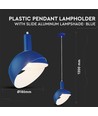Blaue E14 Pendelaufhängung mit Aluminiumschirm - Max. 60W, Ø18cm, IP20, 5 Jahre Garantie