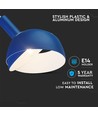 Blaue E14 Pendelaufhängung mit Aluminiumschirm - Max. 60W, Ø18cm, IP20, 5 Jahre Garantie