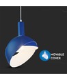 Blaue E14 Pendelaufhängung mit Aluminiumschirm - Max. 60W, Ø18cm, IP20, 5 Jahre Garantie
