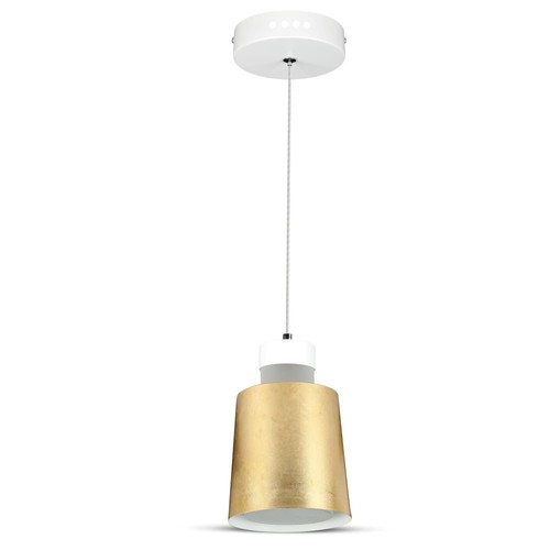 7W LED Pendelleuchte - Gold Acrylschirm, Ø12cm, inkl. Leuchtmittel
