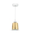 7W LED Pendelleuchte - Gold Acrylschirm, Ø12cm, inkl. Leuchtmittel