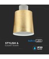 7W LED Pendelleuchte - Gold Acrylschirm, Ø12cm, inkl. Leuchtmittel