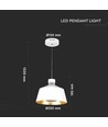 7W weiße LED Pendelleuchte - Ø25cm, Acryl, 3000K, inkl. Leuchtmittel