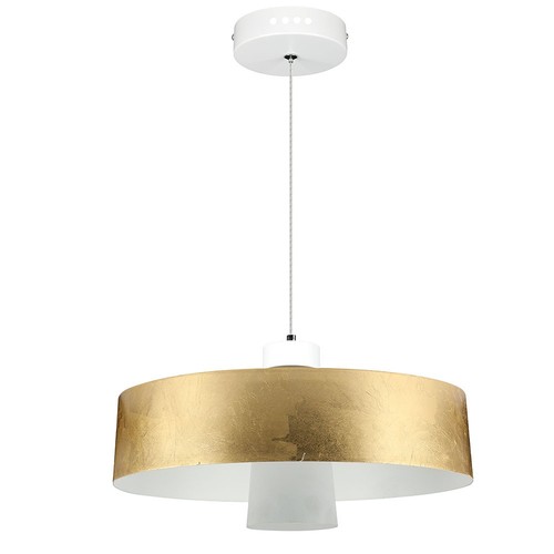 7W LED Pendel, goldener Acrylschirm - Ø34cm, 4000K, 400lm, IP20