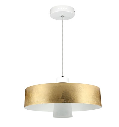 7W LED Pendel, goldener Acrylschirm - Ø34cm, 3000K, 400lm, IP20