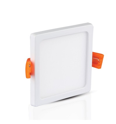 22W 17x17cm LED Einbaupanel, quadratisch - 100lm/W, weißer Rand, Ausschnitt: 15,5 x 15,5 cm, Maße: 17 x 17 cm