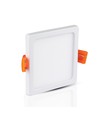 22W 17x17cm LED Einbaupanel, quadratisch - 100lm/W, weißer Rand, Ausschnitt: 15,5 x 15,5 cm, Maße: 17 x 17 cm