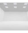 22W 17x17cm LED Einbaupanel, quadratisch - 100lm/W, weißer Rand, Ausschnitt: 15,5 x 15,5 cm, Maße: 17 x 17 cm