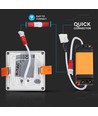 22W 17x17cm LED Einbaupanel, quadratisch - 100lm/W, weißer Rand, Ausschnitt: 15,5 x 15,5 cm, Maße: 17 x 17 cm