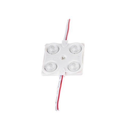 1,44W LED Modul, 12V - IP68 wasserdicht, 135lm, 160 Grad, 37x37mm, rote Lichtfarbe