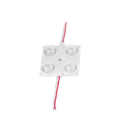 1,44W LED Modul, 12V - IP68 wasserdicht, 135lm, 160 Grad, 37x37mm, rote Lichtfarbe