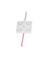 1,44W LED Modul, 12V - IP68 wasserdicht, 135lm, 160 Grad, 37x37mm, rote Lichtfarbe