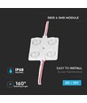 1,44W LED Modul, 12V - IP68 wasserdicht, 135lm, 160 Grad, 37x37mm, rote Lichtfarbe