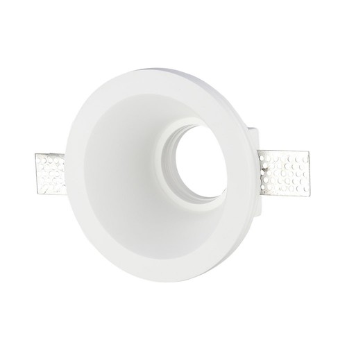GU10 Gips Einbauspot, rund - Weiß, Ausschnitt: Ø13,2 cm, Maße: Ø13,2 x 7,4 cm, ohne Leuchtmittel