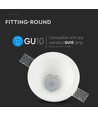 GU10 Gips Einbauspot, rund - Weiß, Ausschnitt: Ø13,2 cm, Maße: Ø13,2 x 7,4 cm, ohne Leuchtmittel