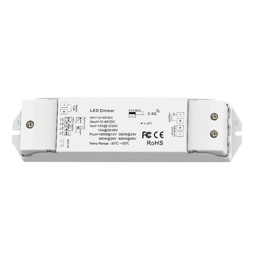 LEDlife rWave LED-Controller - Push-dim, 12V (180W), 24V (360W), Zugentlastung an beiden Enden