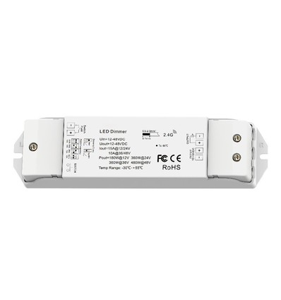 LEDlife rWave LED-Controller - Push-dim, 12V (180W), 24V (360W), Zugentlastung an beiden Enden
