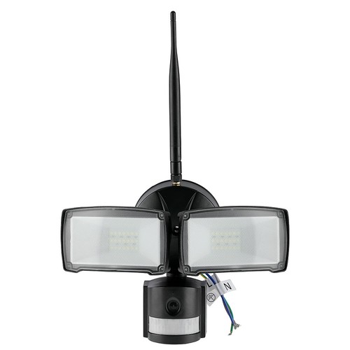 18W LED Fluter mit WiFi Kamera und Sensor - 6000K, IP44, weiß, Außenbereich, Sicherheitskamera
