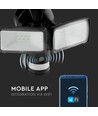 18W LED Fluter mit WiFi Kamera und Sensor - 6000K, IP44, weiß, Außenbereich, Sicherheitskamera