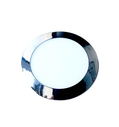 24W Ø30cm LED Einbaupanel - Chrom, 2000lm, Ausschnitt: Ø28,5 cm, Maße: Ø30 cm, inkl. Driver