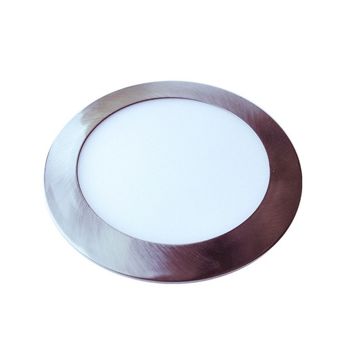 24W Ø30cm LED Einbaupanel - Satin Nickel, 3000K, Ausschnitt: Ø28cm, Maße: Ø30cm