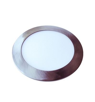 24W Ø30cm LED Einbaupanel - Satin Nickel, 3000K, Ausschnitt: Ø28cm, Maße: Ø30cm