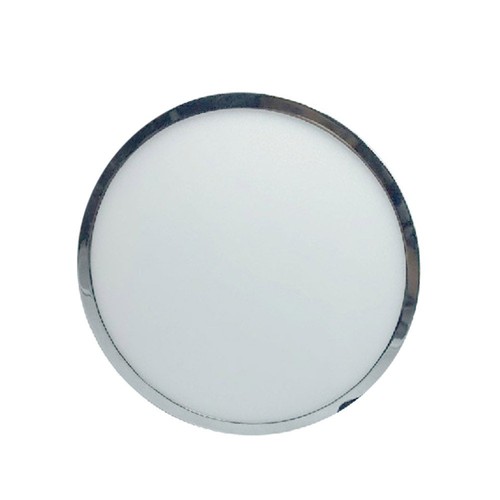 12W LED Aufputz Panel Licht - Chrom, 3000K, Rund
