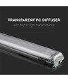 150cm 44W T8 wasserdichte LED-Komplettleuchte - IP65, 6400K, 2x22W, kaltweiß