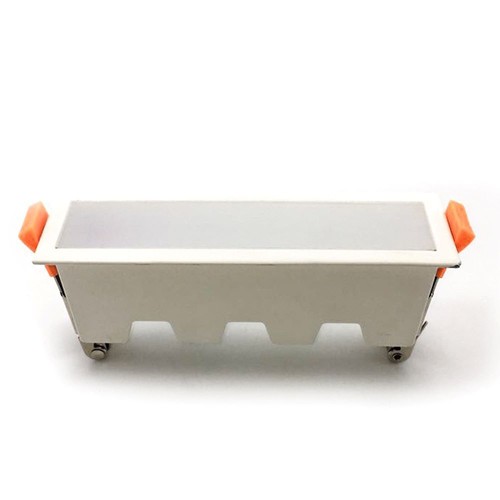 10W LED Linear Einbaupanel - 750lm, 138x32mm, weißer Rand, warmweiß, IP20