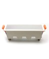 10W LED Linear Einbaupanel - 750lm, 138x32mm, weißer Rand, warmweiß, IP20