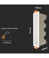 10W LED Linear Einbaupanel - 750lm, 138x32mm, weißer Rand, warmweiß, IP20