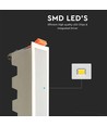 10W LED Linear Einbaupanel - 750lm, 138x32mm, weißer Rand, warmweiß, IP20