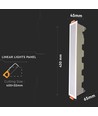 30W LED Einbaupanel - 2400lm, 43x4,5cm, weißer Rand, IP20 Innenbereich