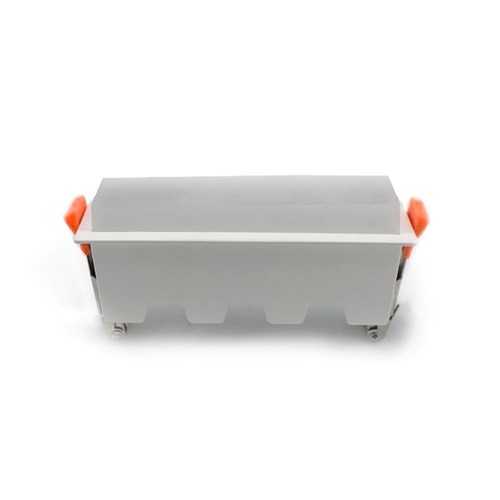 10W LED Linear Einbaupanel - 700lm, 6400K, IP20, Ausschnitt: 13,8x3,2 cm, weißer Rand