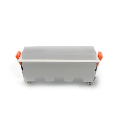 10W LED Linear Einbaupanel - 700lm, 6400K, IP20, Ausschnitt: 13,8x3,2 cm, weißer Rand