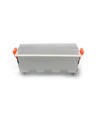 10W LED Linear Einbaupanel - 700lm, 6400K, IP20, Ausschnitt: 13,8x3,2 cm, weißer Rand