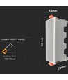 10W LED Linear Einbaupanel - 700lm, 6400K, IP20, Ausschnitt: 13,8x3,2 cm, weißer Rand