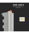 10W LED Linear Einbaupanel - 700lm, 6400K, IP20, Ausschnitt: 13,8x3,2 cm, weißer Rand