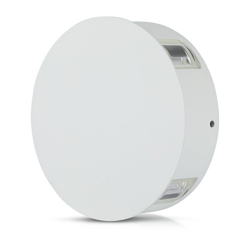 4W Runde LED Wandleuchte, Weiß - IP65, 360°, 3000K, Aluminium, Außen/Innen, inkl. Leuchtmittel