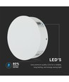 4W Runde LED Wandleuchte, Weiß - IP65, 360°, 3000K, Aluminium, Außen/Innen, inkl. Leuchtmittel