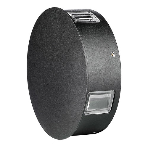 4W runde LED Wandleuchte - IP65, Schwarz, 3000K, COB LED, inkl. Leuchtmittel