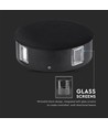 4W runde LED Wandleuchte - IP65, Schwarz, 3000K, COB LED, inkl. Leuchtmittel