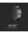 4W runde LED Wandleuchte - IP65, Schwarz, 3000K, COB LED, inkl. Leuchtmittel