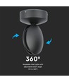 7W LED Wandleuchte - IP65, Schwarz, 770lm, Warmweiß, inkl. Leuchtmittel