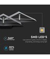 9W LED Wandleuchte, Schwarz - 990lm, 3000K, IP20, Aluminium, Innenbereich