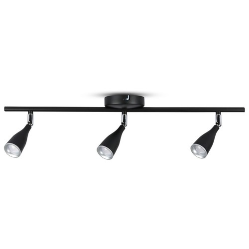 13,5W LED Wandleuchte mit 3 Köpfen - 1260lm, 3000K, schwarzes Finish, inkl. Leuchtmittel