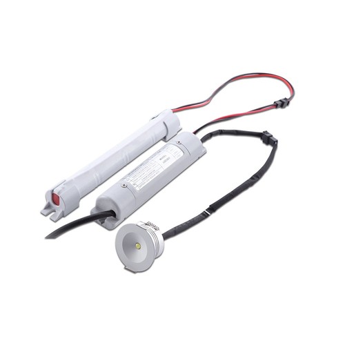3W LED Notbeleuchtung für Einbau - 5500K, >3 Stunden Akkulaufzeit, IP20, Weiß